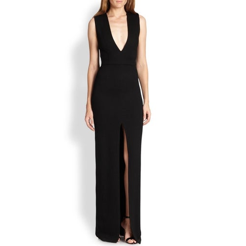 Alice + Olivia Kahlo V-Neck Jersey Maxi