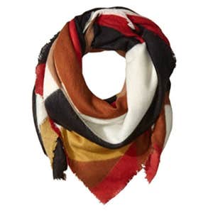 La Fiorentina Women's Soft Geometric Square Wrap Scarf