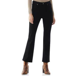 Scoop Raw Hem Kick Crop Flare Jeans