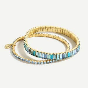 J.Crew Stackable Baguette Stretch Bracelet Set