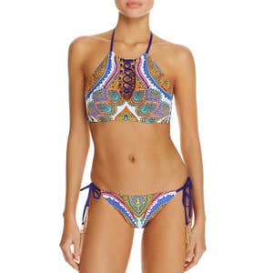 Trina Turk Paisley High Neck Bikini