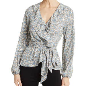 Max Studio Ruffle Peplum Blouse