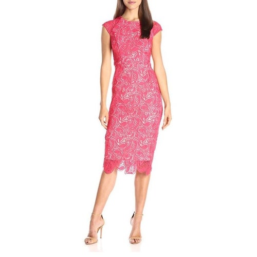 Shoshanna Paisley Guipure Lace Elodie Dress