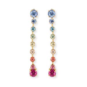 Lulu Frost Rainbow Linear Drop Earrings