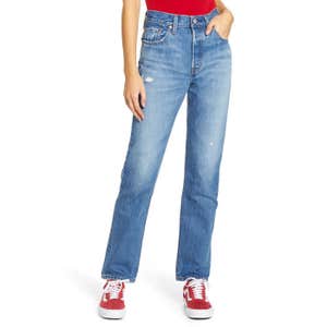 Levi's 501 High Waist Straight Leg Jeans