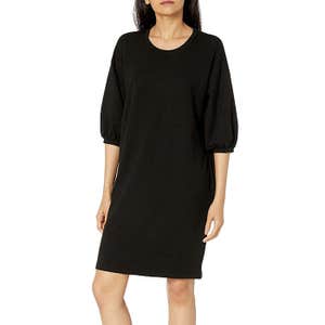 The Drop Estelle Puff Sleeve French Terry Sweatshirt Mini Dress