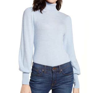 J.Crew Balloon Sleeve Turtleneck Sweater