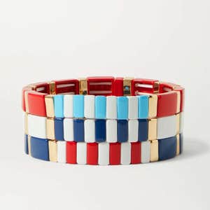 Roxanne Assoulin Set Of Three Enamel Bracelets