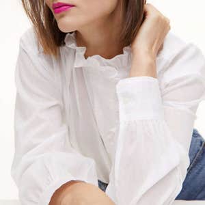 H&M Ruffled-Collar Shirt