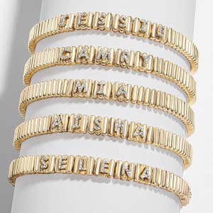 BaubleBar Custom Pavé Tile Pisa Bracelet