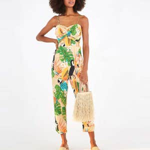 FARM Rio Beach Palm Jumpsuit