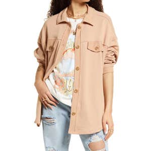 BP Oversize Cotton Blend Shirt Jacket