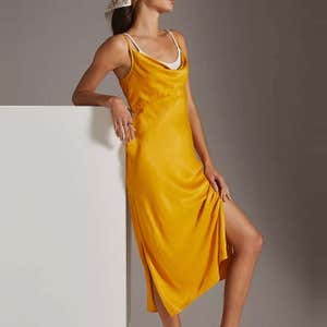 Anthropologie Elyse Bias Slip Dress