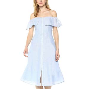 BB Dakota Jeanne Button Front Striped Dress