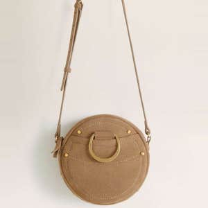Mango Round Leather Bag
