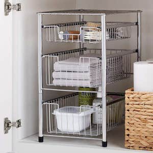 Wire Pull-Out Cabinet Organizers