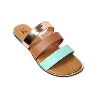 Kali Footwear Triple Strap Gladiator Slide Sandal