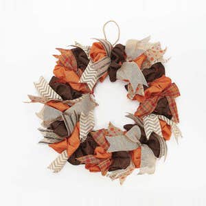 Autumn Harvest Decorative Ribbon Wreath