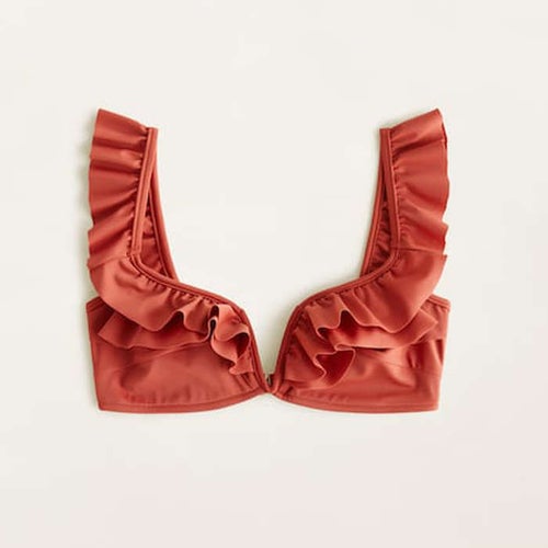 Mango Ruffles Bikini Top