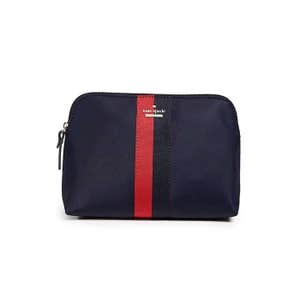 Kate Spade New York Watson Lane Small Briley Cosmetic Case with Varsity Stripe