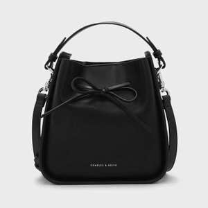 Charles & Keith Bow Detail Drawstring Bag