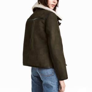 H&M Pile-lined Biker Jacket