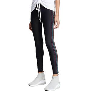Terez Metallic Elastic Side Insert Leggings