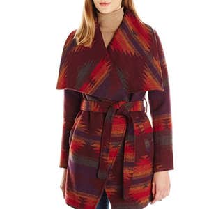 Steve Madden Wool Blend Wrap Coat