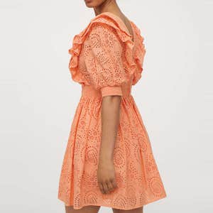 H&M Eyelet Embroidered Dress