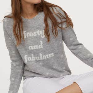 H&M Fine-Knit Intarsia Sweater